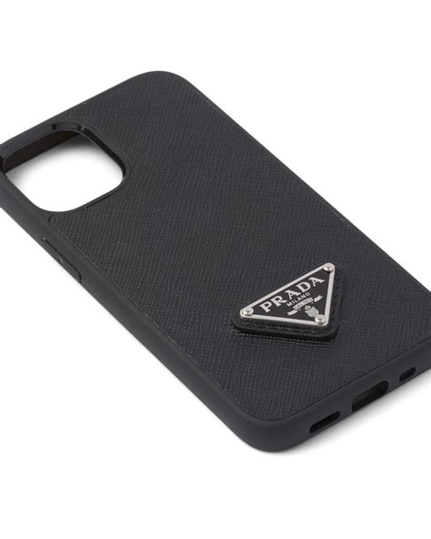 prada phone case iphone 12 pro max|Black Saffiano cover for iPhone 12 Pro Max .